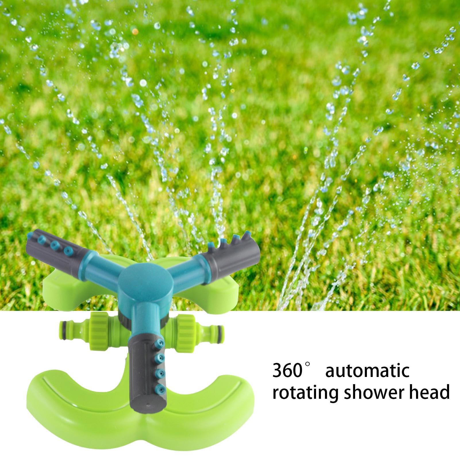 Irrigatore Rotante 360° Per Prato Con 3 Bracci Regolabili E 12 Ugetti - 4