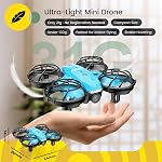 Holy Stone HS420 Mini Drone Under 249g with HD FPV Camera for Kids Adults Beginners, Pocket RC Quadcopter, Toss to Launch, Gesture Selfie, High Speed Rotation, 3 Batteries, Blue