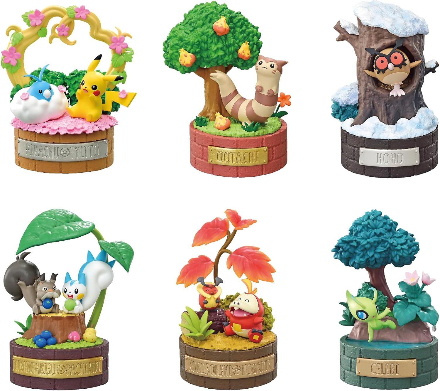 Reement Pokémon Forest Small Nothing Series Peaceful Moments! 8 Pieces, 1 Box, Single Size (H x W x D): 4.5 x 2.8 x 2.8 inches (115 x 70 x 70 mm), PVC, ABS