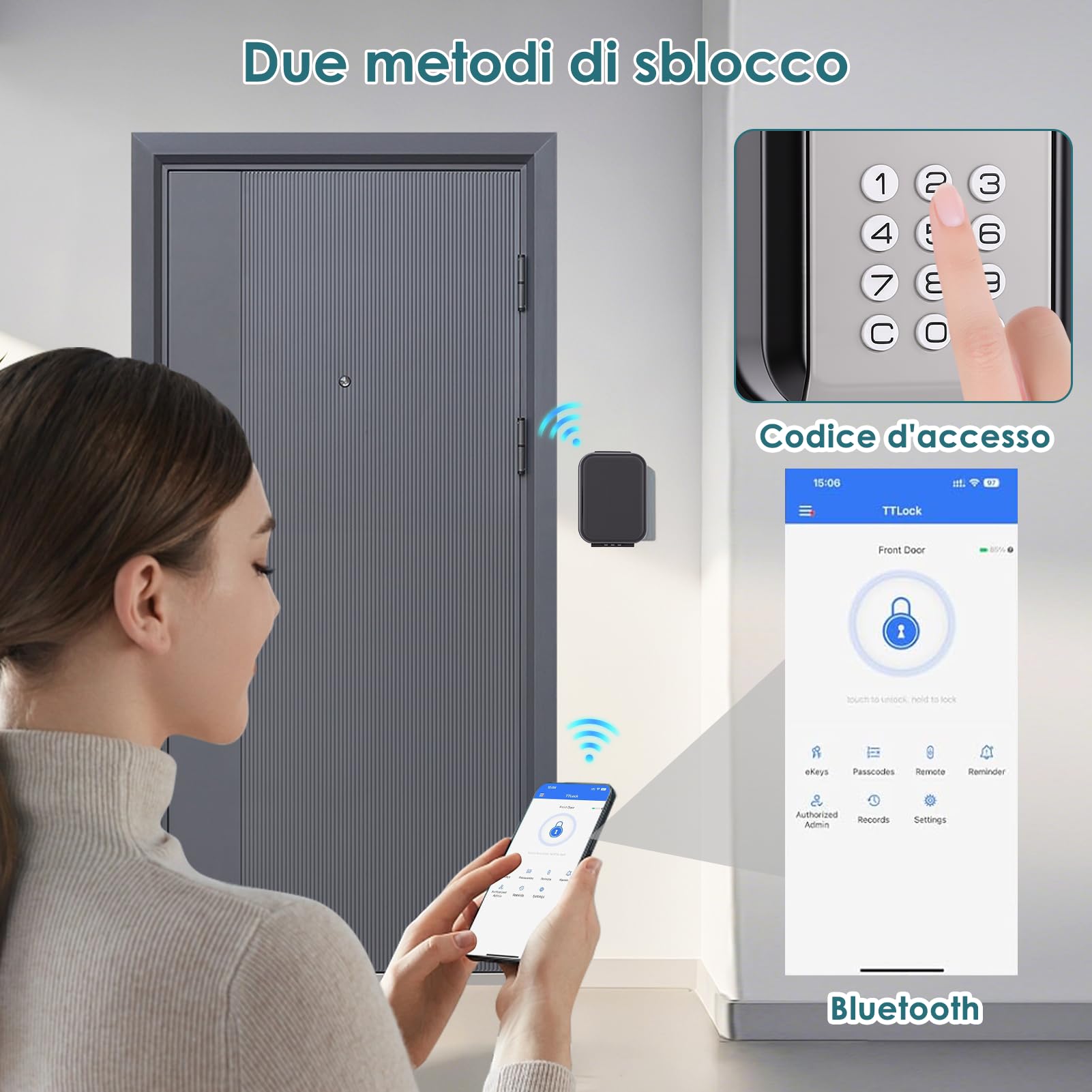 Cassetta Chiavi con Codice, Esterno Impermiabile Cassaforte di Sicurezza per Chiavi con Sblocco Remoto, Combinazione Muro Cassetta per Casa Scuola Ufficio Self Check In