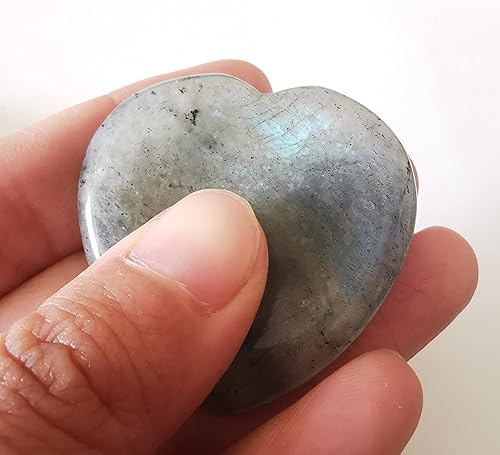 Miniatura 3 de Loveliome 2 piedras de corazón preocupadas por la ansiedad para el pulgar y la palma de bolsillo, cristal curativo de chakras, energía positiva,