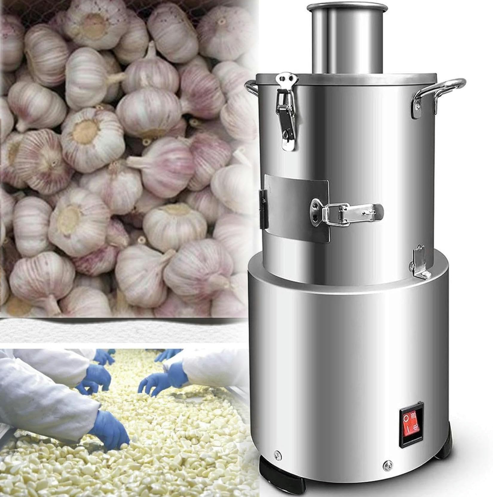 Pelapatate Commerciale, sbucciatrice elettrica per Aglio Intero, sbucciatrice per Aglio in Acciaio Inossidabile, separatore Automatico per Aglio per Uso Domestico/Ristorante