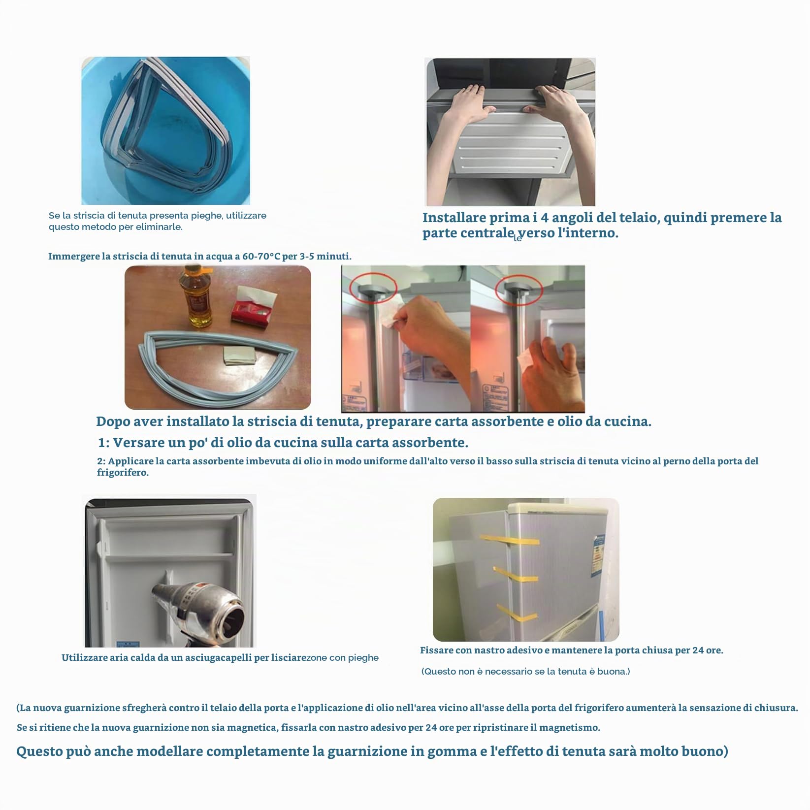 Personalizza Guarnizione Universale da per la Porta per Frigorifero e congelatore Guarnizione per sportello Universale Ogni Dimensione Frigorifero Parts