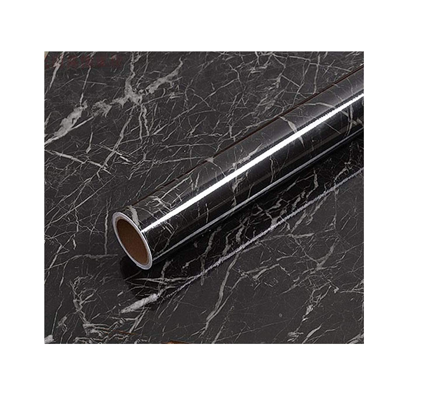B-LINE Marble Aluminum Foil Oil-Proof Waterproof Self Adhesive PVC Bathroom Kitchen Wall Contact Paper Wallpaper (Marble Pattern Black, 60x200cm) (B092RGPK21) Amazon Price History, Amazon Price Tracker