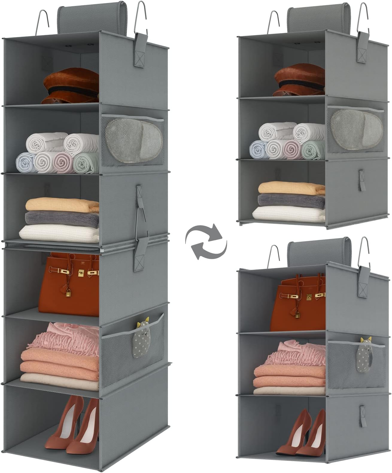 Organisateur De Placard Suspendu Avec 7 étagères - Conforama