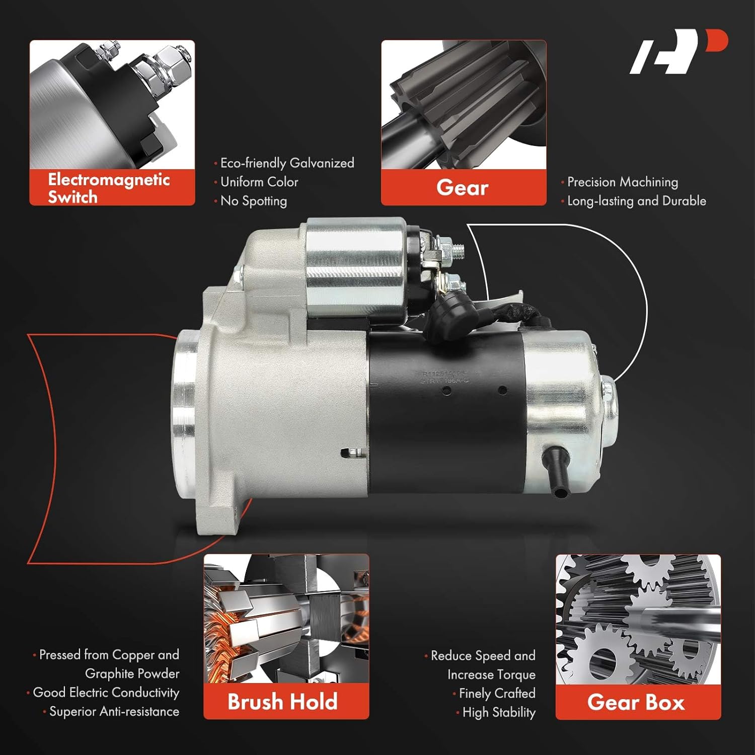 A-Premium Starter Motor Compatible with Nissan Pathfinder 1990-1995, D21 1990-1994, Pickup 1995, 3.0L, 12V 1.4KW 9-Teeth Clockwise, Replace# S114-528A, 23300-88G00