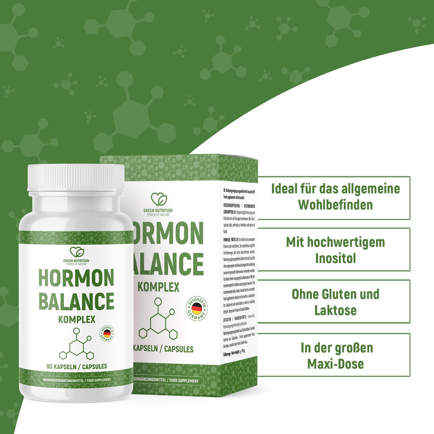 Hormonbalance Komplex Kapseln | Für deine körperliche Balance | Top Qualität und Reinheit | 90 Kapseln | 1x
