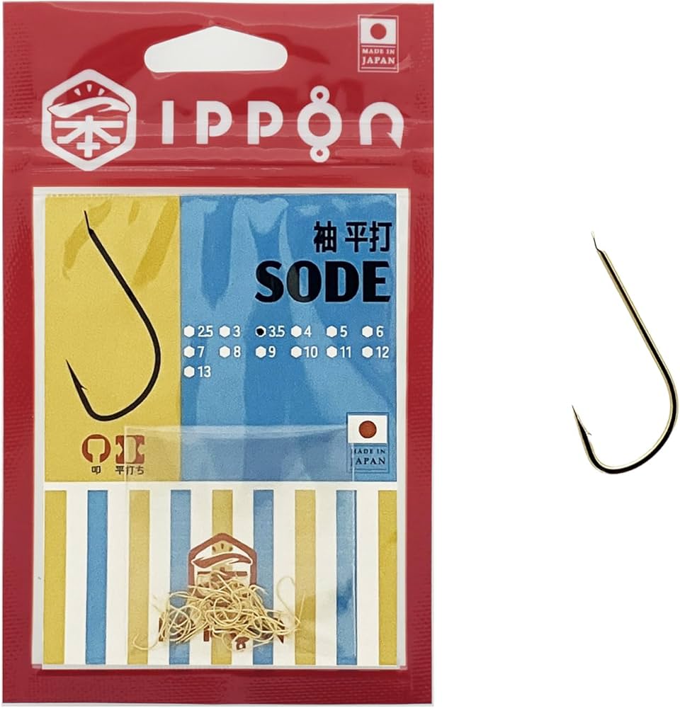 Amazon | IPPON (一本) 袖 ゴールドコート 日本製 釣り針 フック 徳用