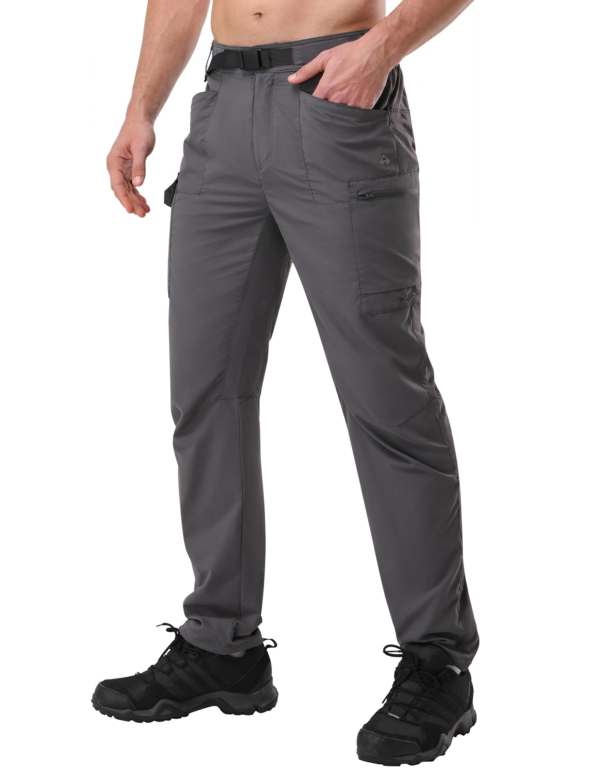 Pioneer Camp Men's Hiking Pants Lightweight Quick Dry Water-Resistant Outdoor Travel Fishing Summer Nylon Pants Trousers