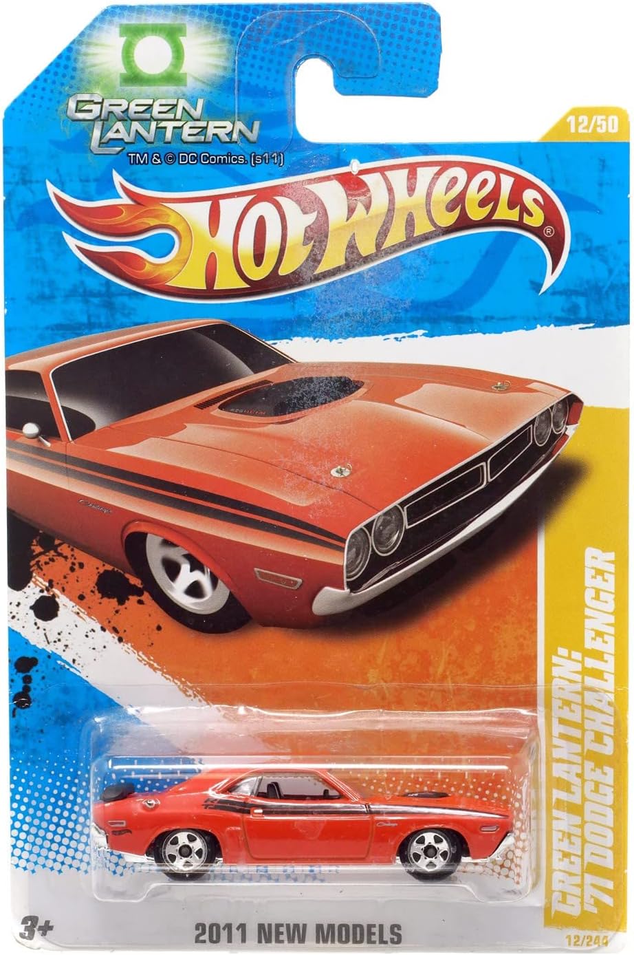 Hot Wheels 2011 New Models Green Lantern, Orange '71 Dodge Challenger 12/50