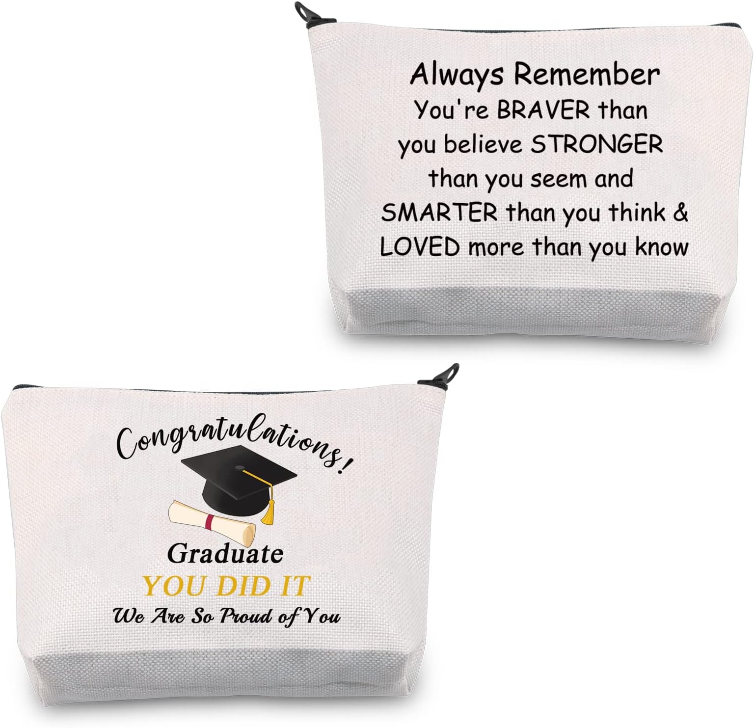 CMNIM Graduation Gifts Makeup Bag Graduation Cosmetic Bag Inspirational Graduation Gifts for Her Him Graduation Travel Pouch Zipper Bag You Did It We are So Proud of You, Graduation Gifts Makeup Bag