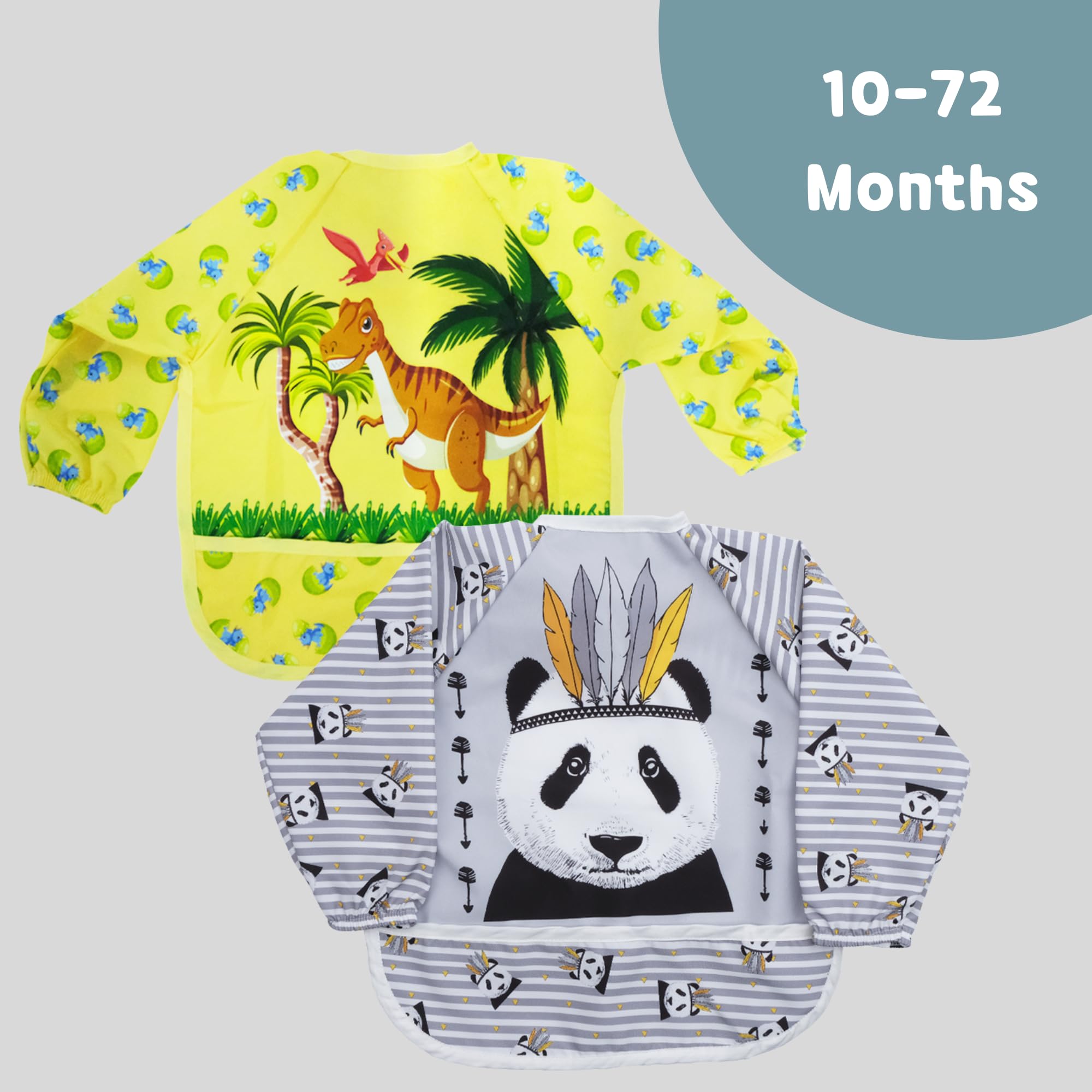 Baby Bibs for Feeding, Waterproof, Soft, Adjustable, Easy to Clean, Lightweight, Comfortable for Infants and Babies (2 - Image 3