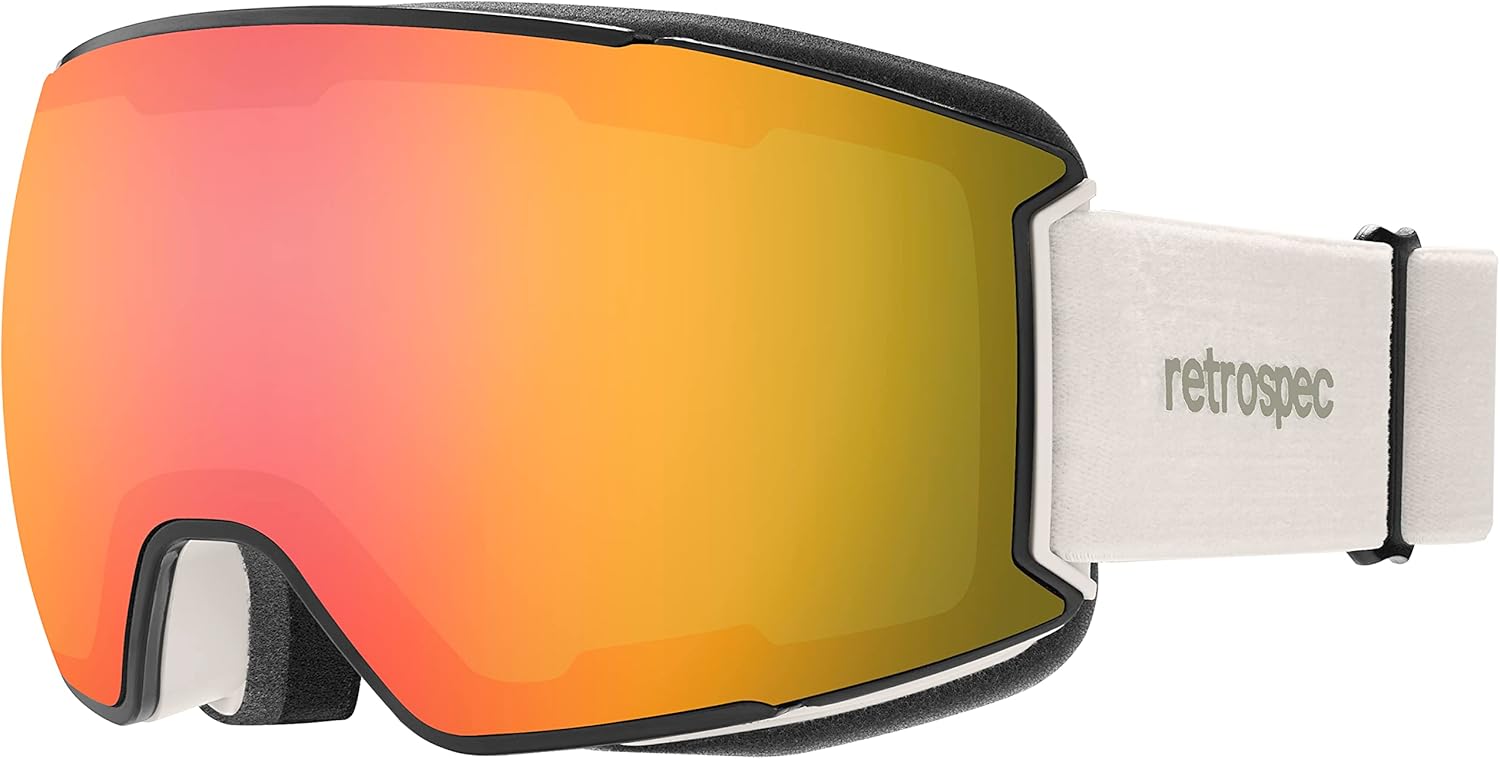 Retrospec Zenith Ski & Snowboard Snow Goggles for Men and Women with Toric Lens - OTG (Over the Glasses) Design and 100% UV Protection for Skiing and Snowboarding : Clothing, Shoes & Jewelry