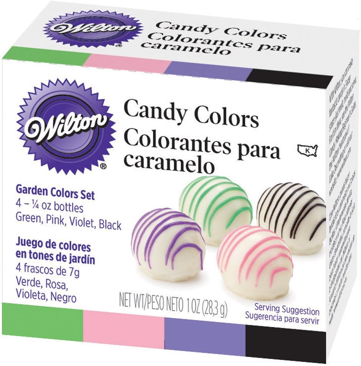 Candy Colors .25oz 4/PkgPink, Green, Violet & Black