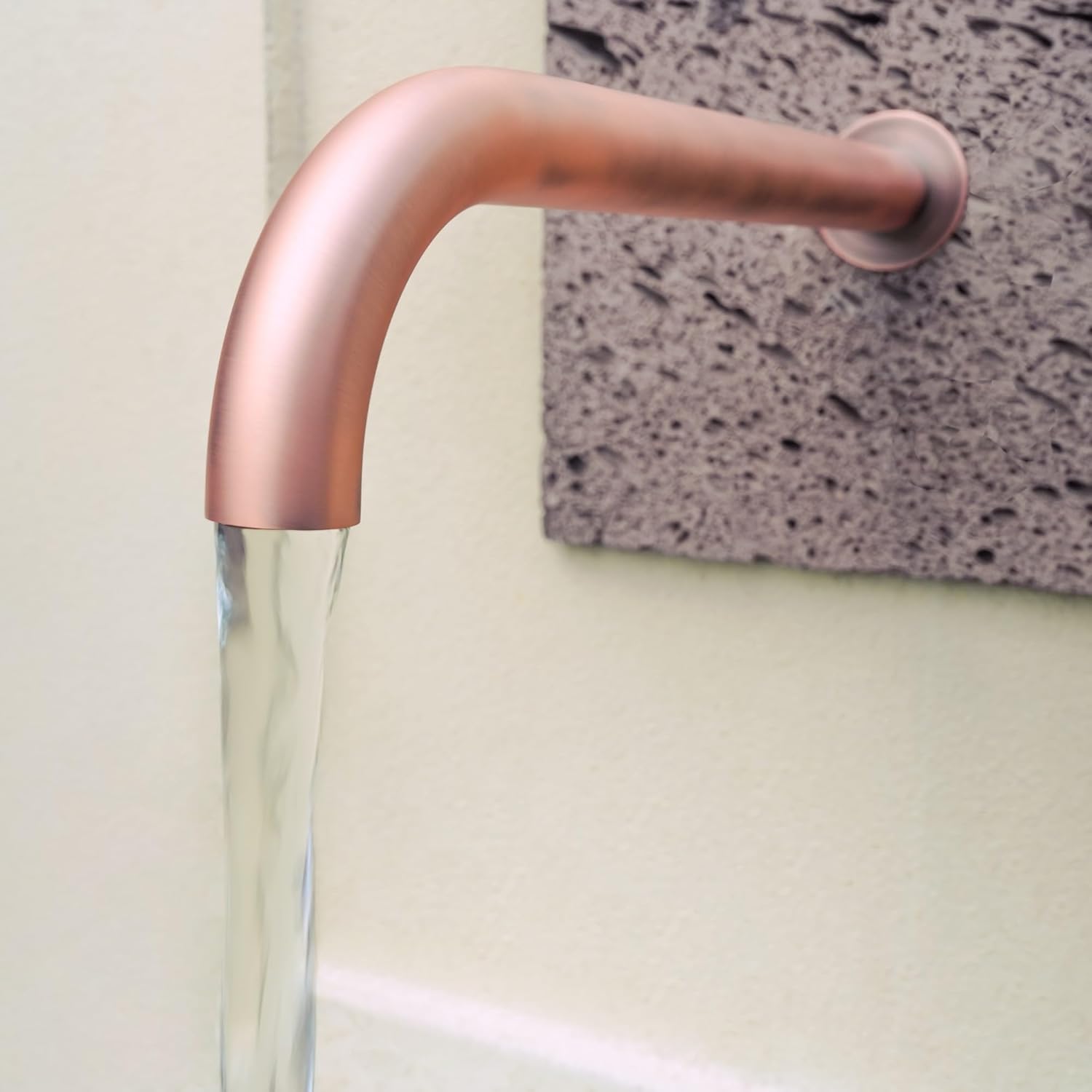 Solid Brass Made Exquisite Handcrafted Waterfall Fishhook Spout for Landscape, Water Fountain Spout Scupper Luxury Decoration for Pools, Ponds, Water Walls (Antique Brown)