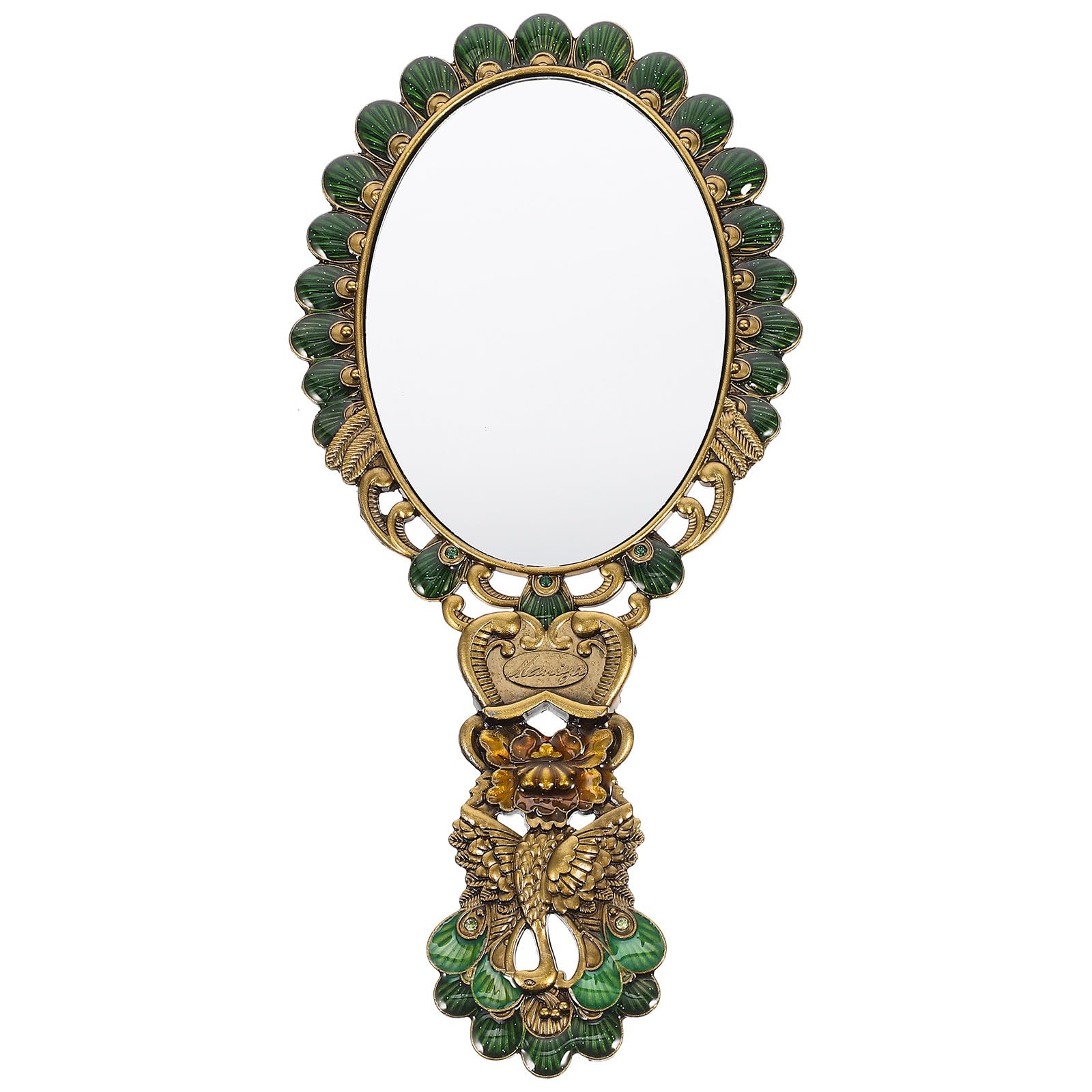 Miroir de poche vintage pliable compact et miroir grossissant de voyage pour maquillage