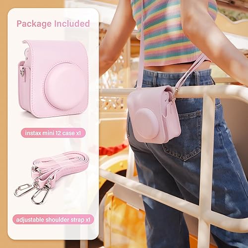 Miniatura 6 de MUZIRI KINOKOO Funda protectora para Fuji Instax Mini 12, funda protectora para Fujifilm Instax Mini 12 bolsa de transporte de color sólido Bolsa de