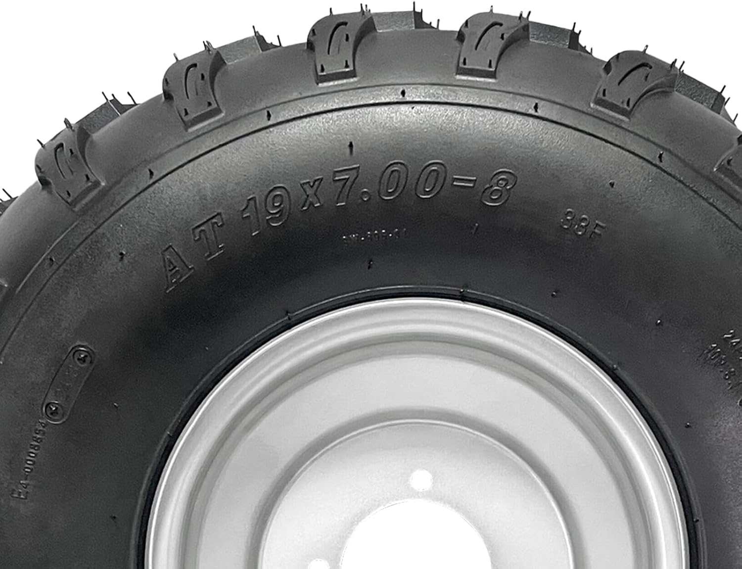 19x7.00-8 19x7-8 19x7x8 ATV Tire and Rim Set – 4 Stud, 8" Rim, 4 PLY Rating, Off-Road Performance – Durable, Puncture Resistant, Heavy-Duty ATV Wheel Combo (88mm/3.46" Bolt Distance)