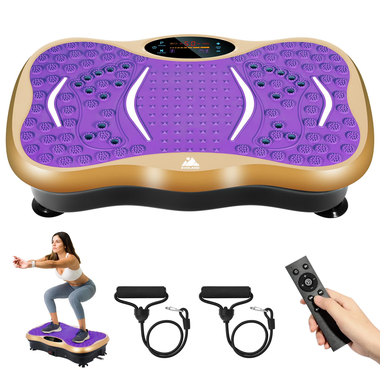 EVOLAND Vibration Plate Exercise Machine, Fitness Vibration Trainer