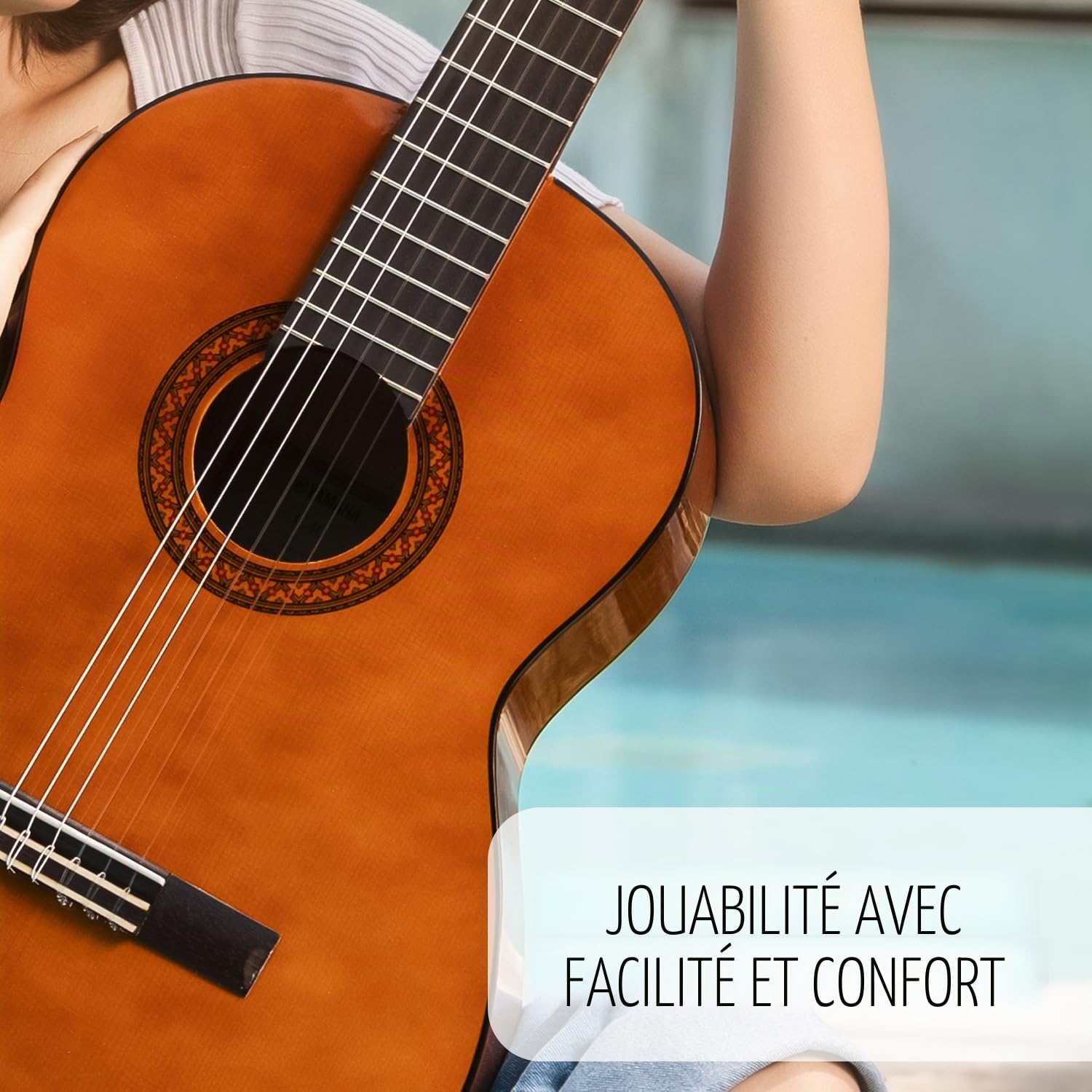 Yamaha C40II Guitare Classique Nature – Guitare traditionnelle 4/4 – Guitare classique d'étude – Idéale pour débutants
