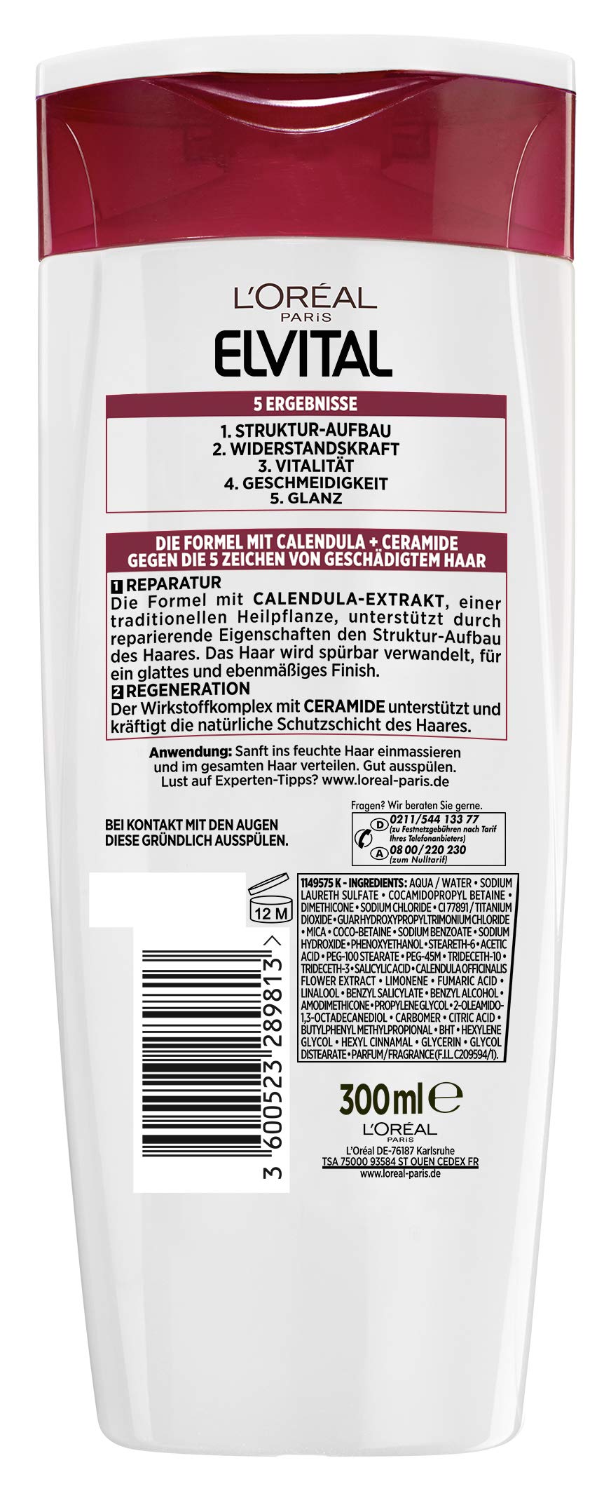 L'Oréal Paris Elvital Shampoo Total Repair 5, 300 ml (Pack of 1) - Image 2