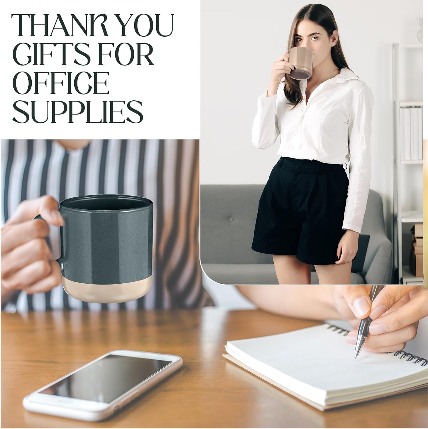 4 Pcs Thank You for Being Awesome Mugs 12.85 oz Thank You Gifts for Coworker Staff Employee Valentines Appreciation Gifts Teacher Team Volunteer Nurse Office Work Supplies Ceramic Coffee Cups - Image 7