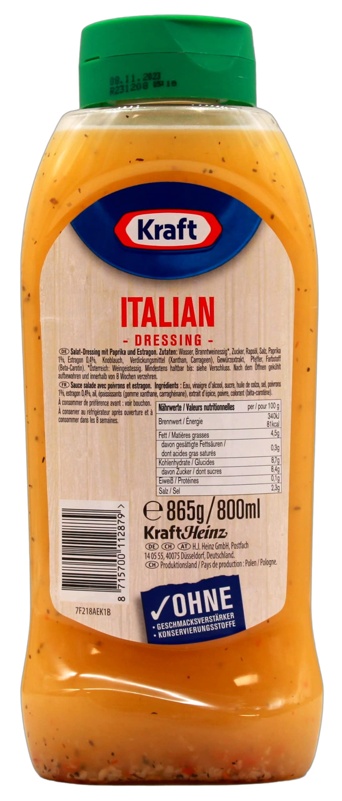 Kraft Italian Dressing, 6er Pack (6 x 800ml)