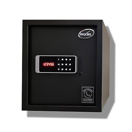 Maxwel Safe (20 Litres) Digital Electronic Locker w/Touch Screen Panel |Home Safe with Keypad for User Pin | Keys for Emergency