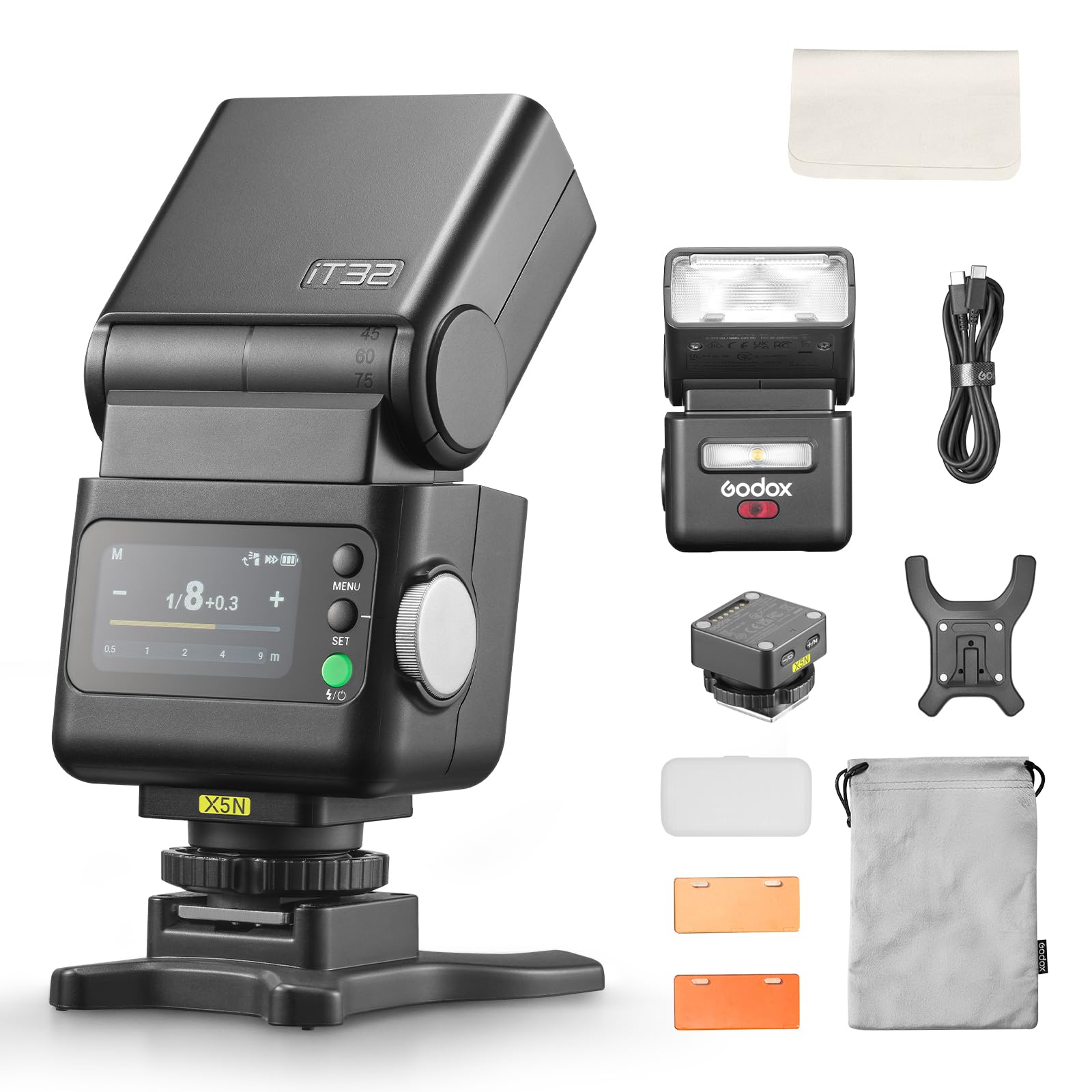 Amazon | Godox iT32 ストロボ & X5-N トリガー カメラフラッシュ