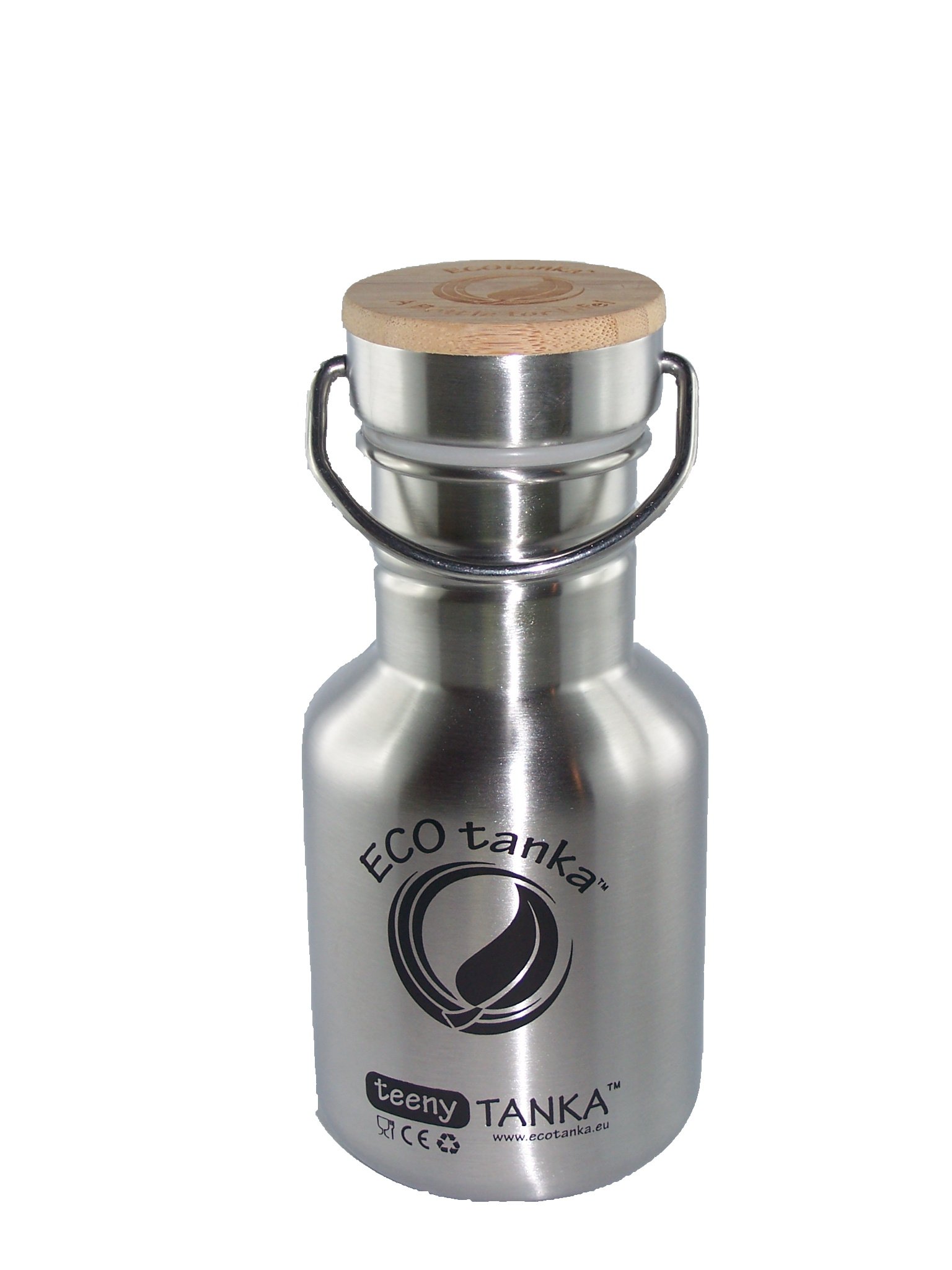 ECOtanka350 ml TeenyTanka with Stainless Steel Flat Clasp with Bamboo