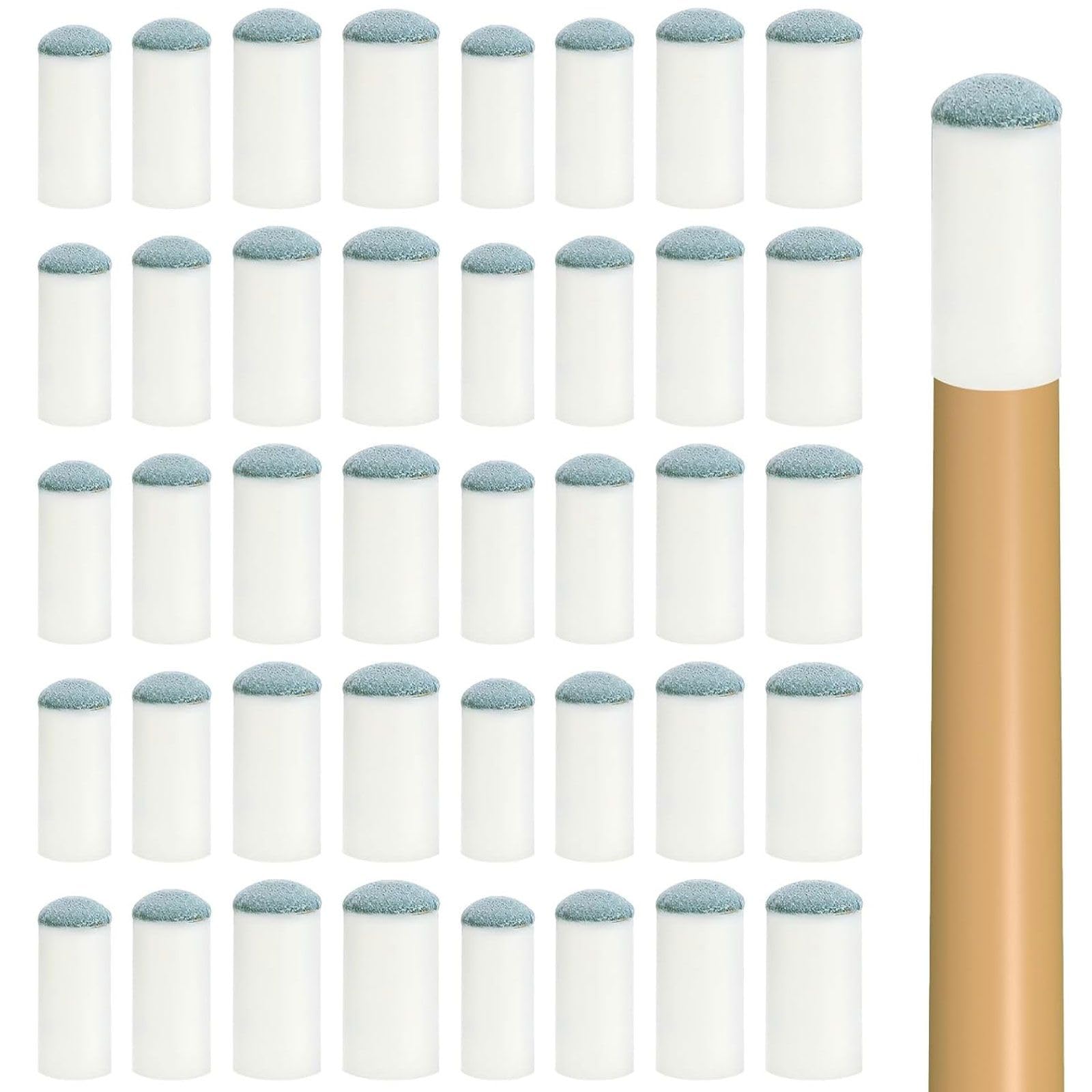 LQMK 40 PCS Pool Cue Tips Replacement Kit โ 9 mm 10 mm 12 mm 13 mm Cue Tips โ Slip On & Screw On Billiard Tips No Glue Needed for Snooker Pool Cues