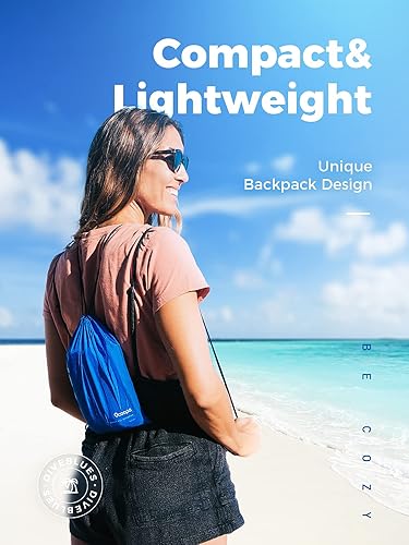 Miniatura 6 de OCOOPA Diveblues - Manta de playa extragrande de nailon de paracaídas, sin arena, cómoda, acogedora, a la moda, compacta y ligera, reforzada, a