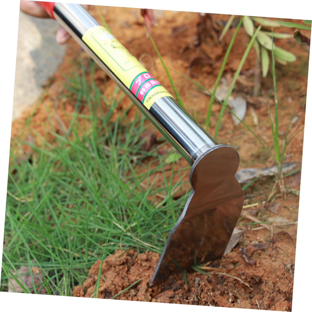 Kisangel 2 Piezas Accesorios de jardín horca azada de Mano Herramienta de jardín Pala Rastrillo farmina Accesorios para motoazada ferramentas azada de jardín pequeña azada de Acero Rojo