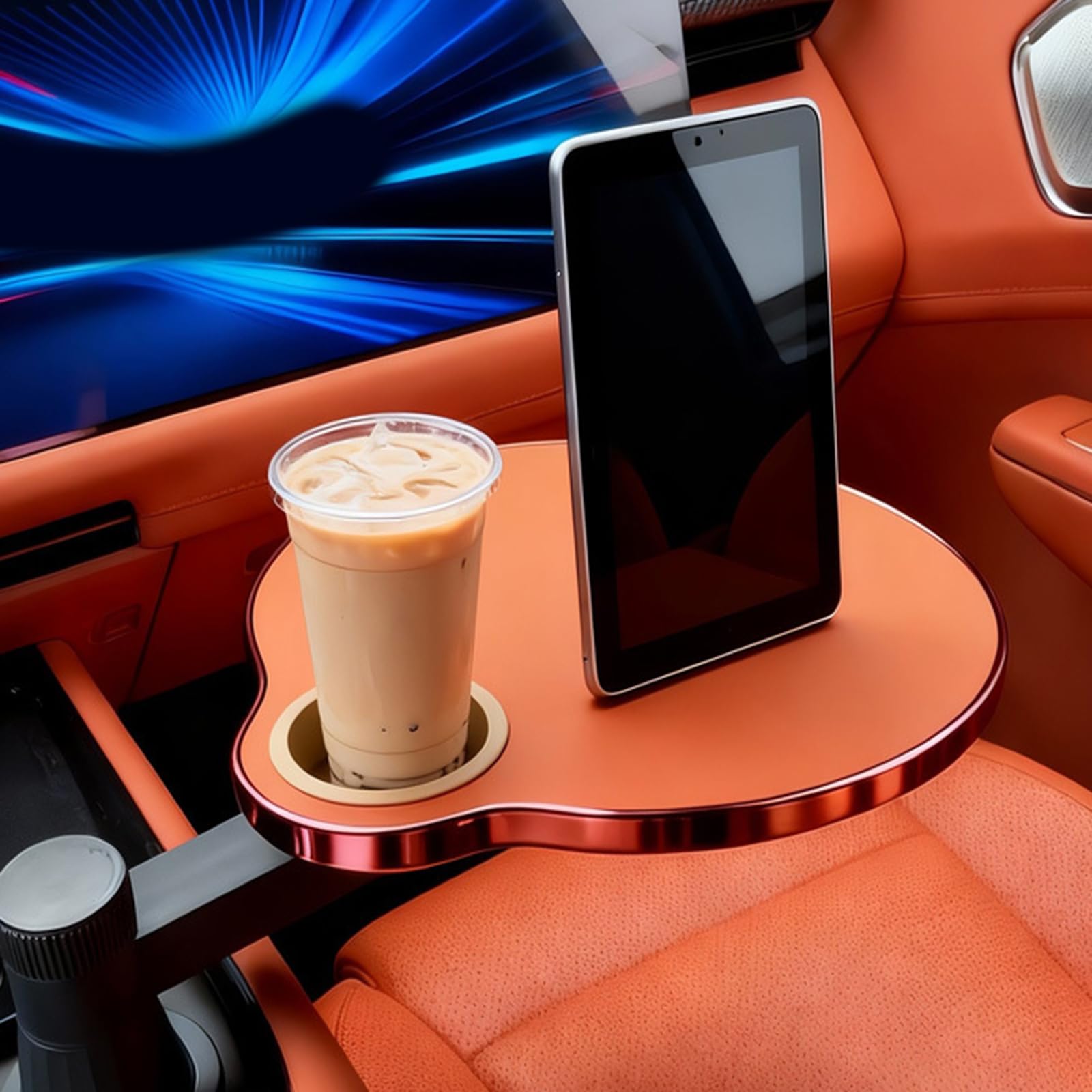 Tavolo da cruscotto Automatico Multiuso con Funzione Girevole e Forte Supporto per Viaggi Lunghi Vassoio per Auto Pieghevole Pianificatore Vassoio da Pranzo per Auto Pianificatore da Pranzo