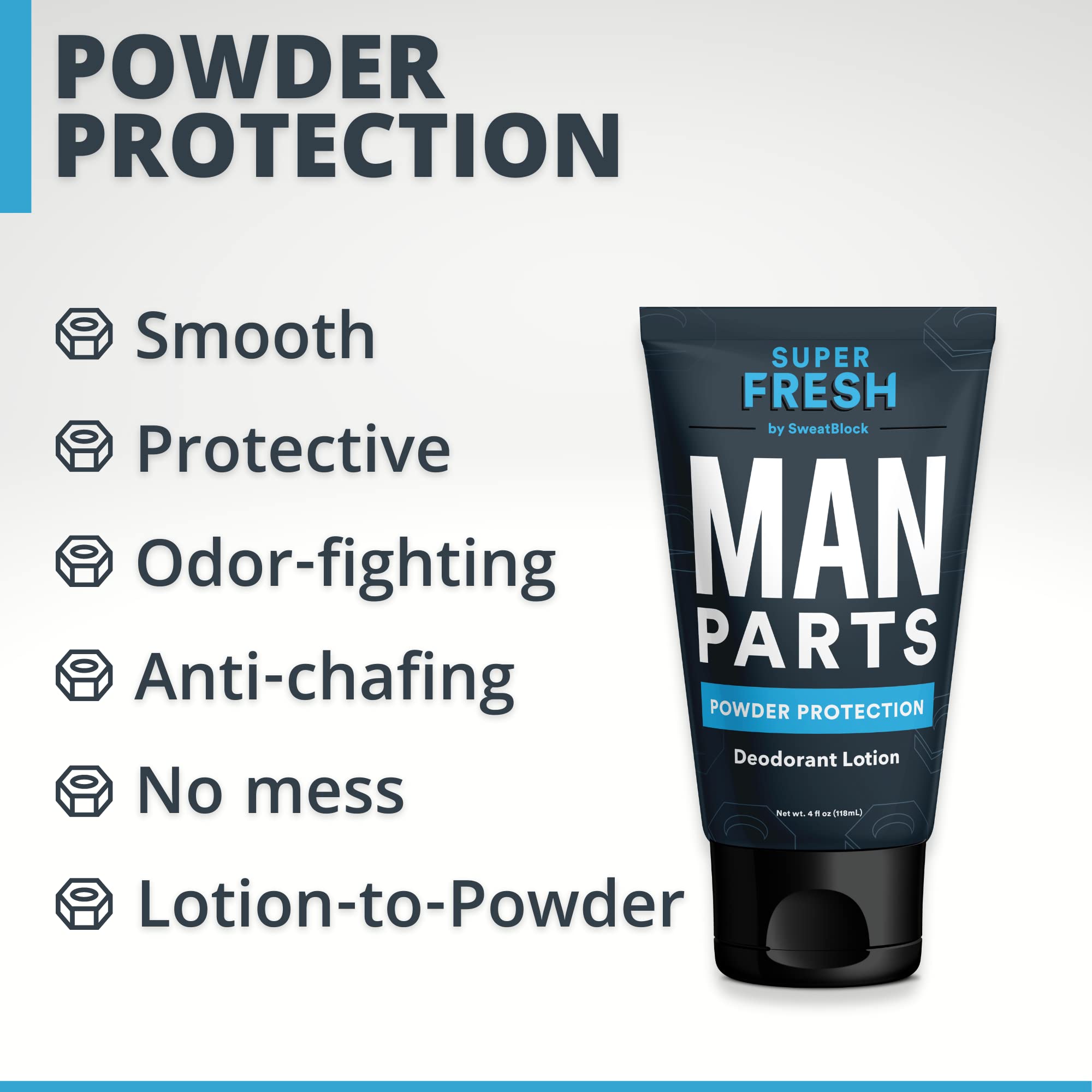 Buy Super Fresh Man Parts Ball & Crotch Deodorant For Men Aluminum Free, Natural Lotionto