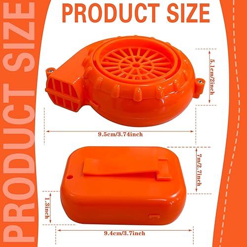 Miniatura 5 de Dolkoic Mini ventilador de disfraz para Halloween otros juegos inflables trajes de ropa, naranja