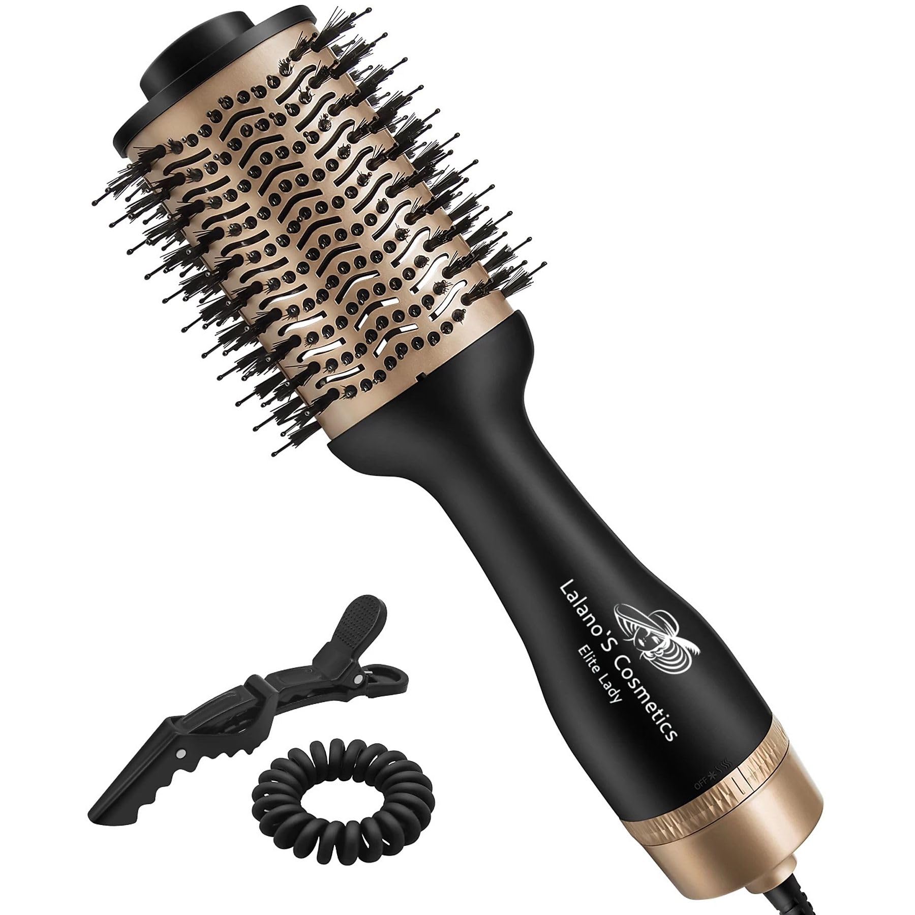 Lalano’S Cosmetics 5-in-1 Hairstylist – Warmluftbürste mit Ionen-Technologie, 1200 W – Trocknen, Glätten, Volumen & Stylen in Einem – Anti-Frizz Rundbürste mit 360° Kabel & Hitzeschutz
