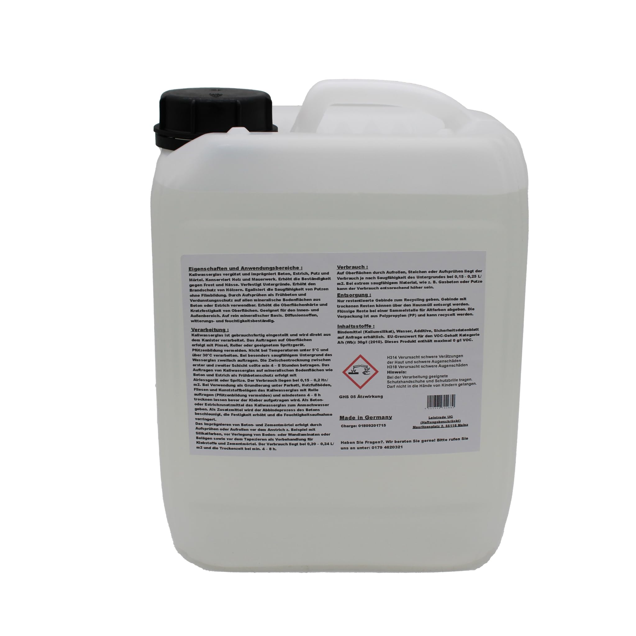 Kaliwasserglas Kaliumsilikat-Lösung Grundierung Imprägnierung 10L (10 Liters)