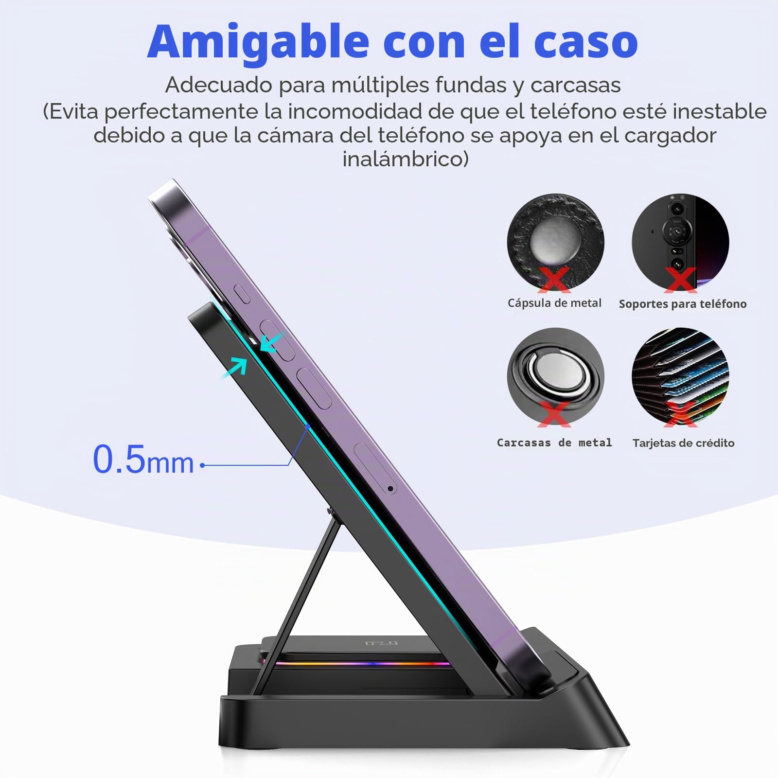 4 en 1 Cargador inalámbrico,15W Cargador inalambrico,Compatible con iPhone und Watch iPhone 15 14 13 12 11 Pro SE X XS XR & Watch 9 8 7 6 SE 5 4 3 2 Air Pods Pro Wireless Charger