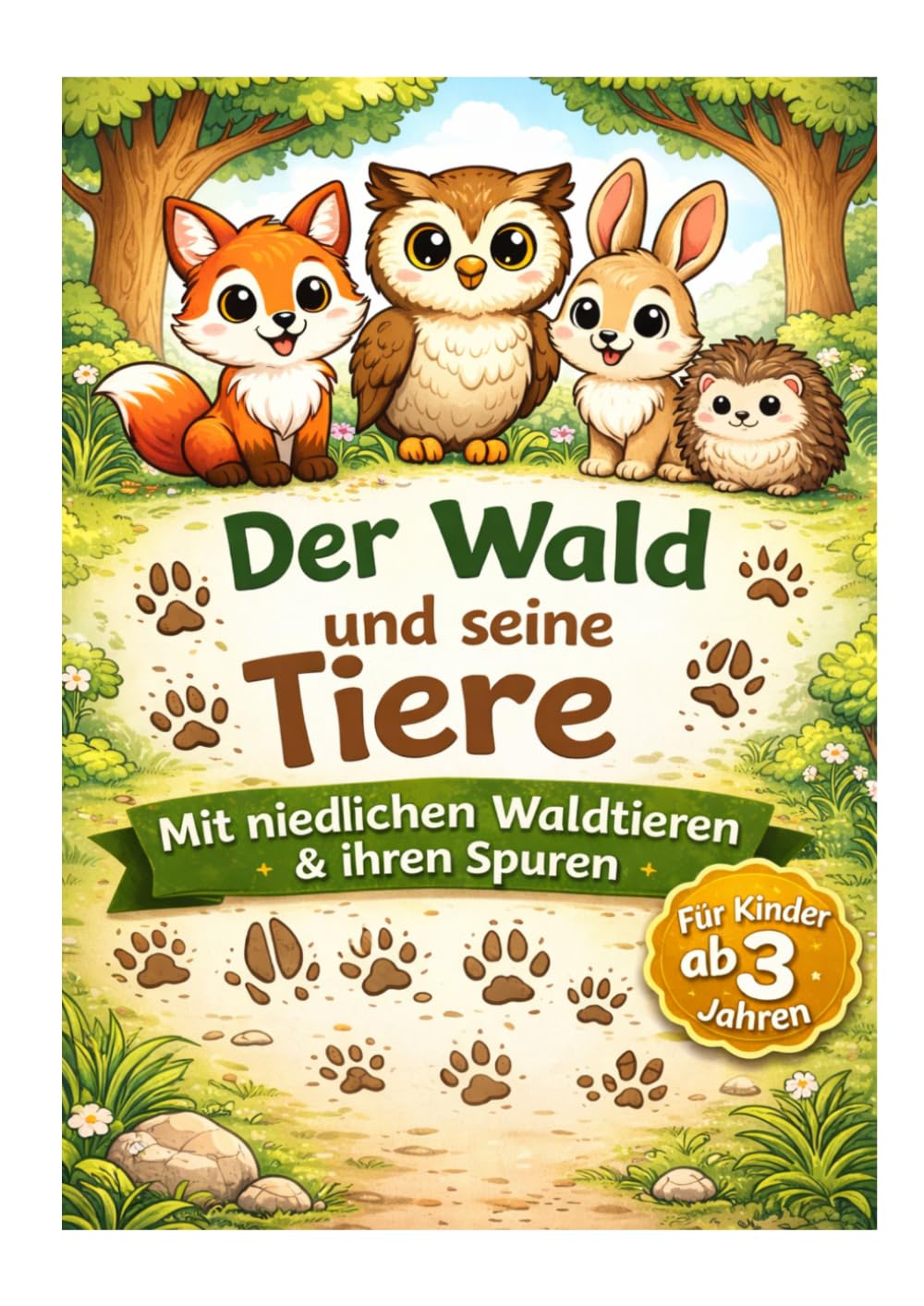 Der Wald und seine Tiere: Mit niedlichen Waldtieren und ihren Spuren (Meine ersten Malbücher)