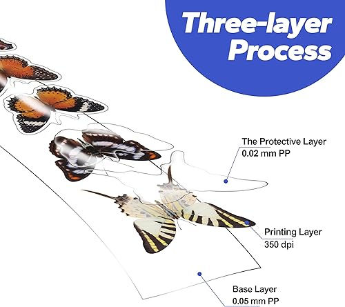 Miniatura 4 de 98 calcomanías de especímenes de mariposa, calcomanías transparentes para álbumes de recortes, suministros para álbumes de recortes, calcomanías de