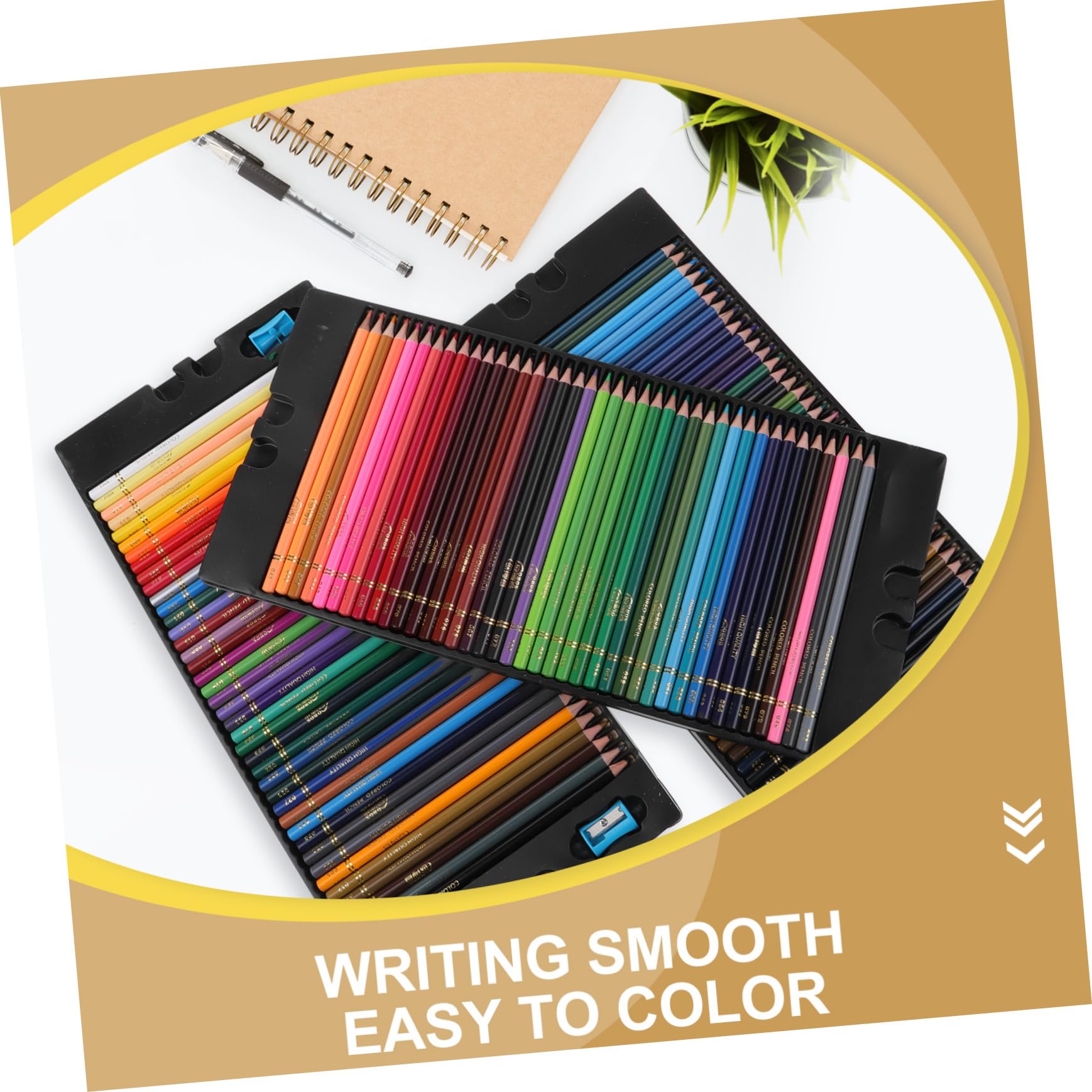 Homoyoyo 120pièces Crayons de Couleur Assortis Crayons Art pour Dessin et Peinture Boîte Transparente pour Adultes et Garçon Fille