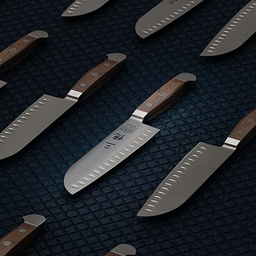 Miniatura 4 de Güde Serie Alpha Barrel Oak - Cuchillo Santoku de 7 pulgadas - Fabricado en Solingen, Alemania desde 1910 - Madera de roble rara, más de 80 años de