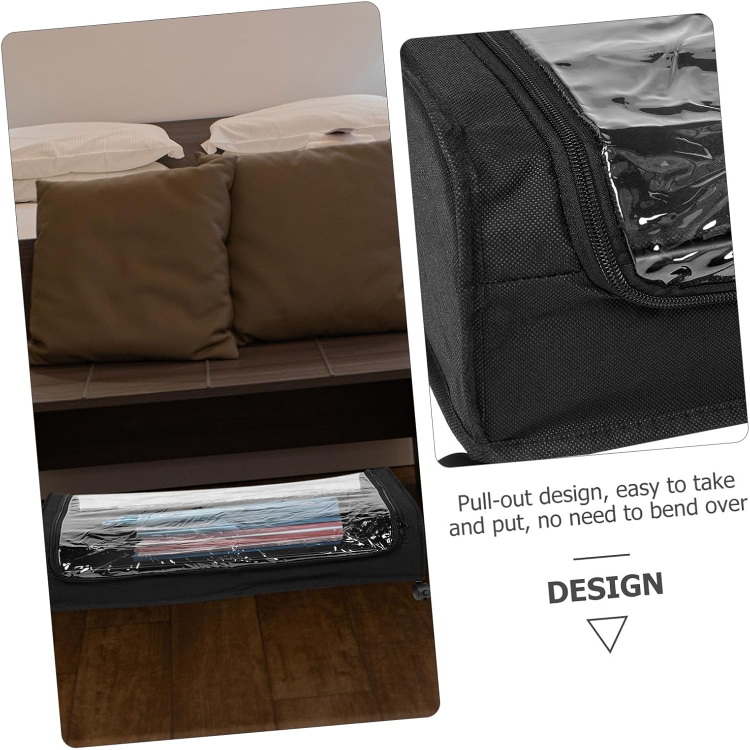 under Bed Storage Container with Wheels Rolling Clothes Drawer Organizer for Shoes Toys and Books Space-saving for Bedrooms and Apartments