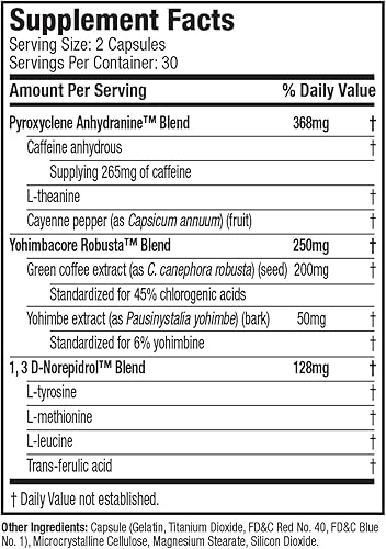 Miniatura 2 de Hydroxycut Hardcore suplemento probado científicamente para energía pérdida de peso 60unidades