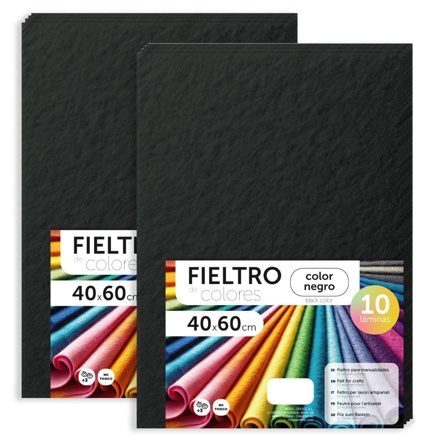 Fieltro para Manualidades, Fieltro de Colores, Suave y Flexible, Material para Costura, Telas Patchwork, Ideal para proyectos DIY, artesanía o decoración, 20x30cm - m-office (rojo, 10 uds) — view 108