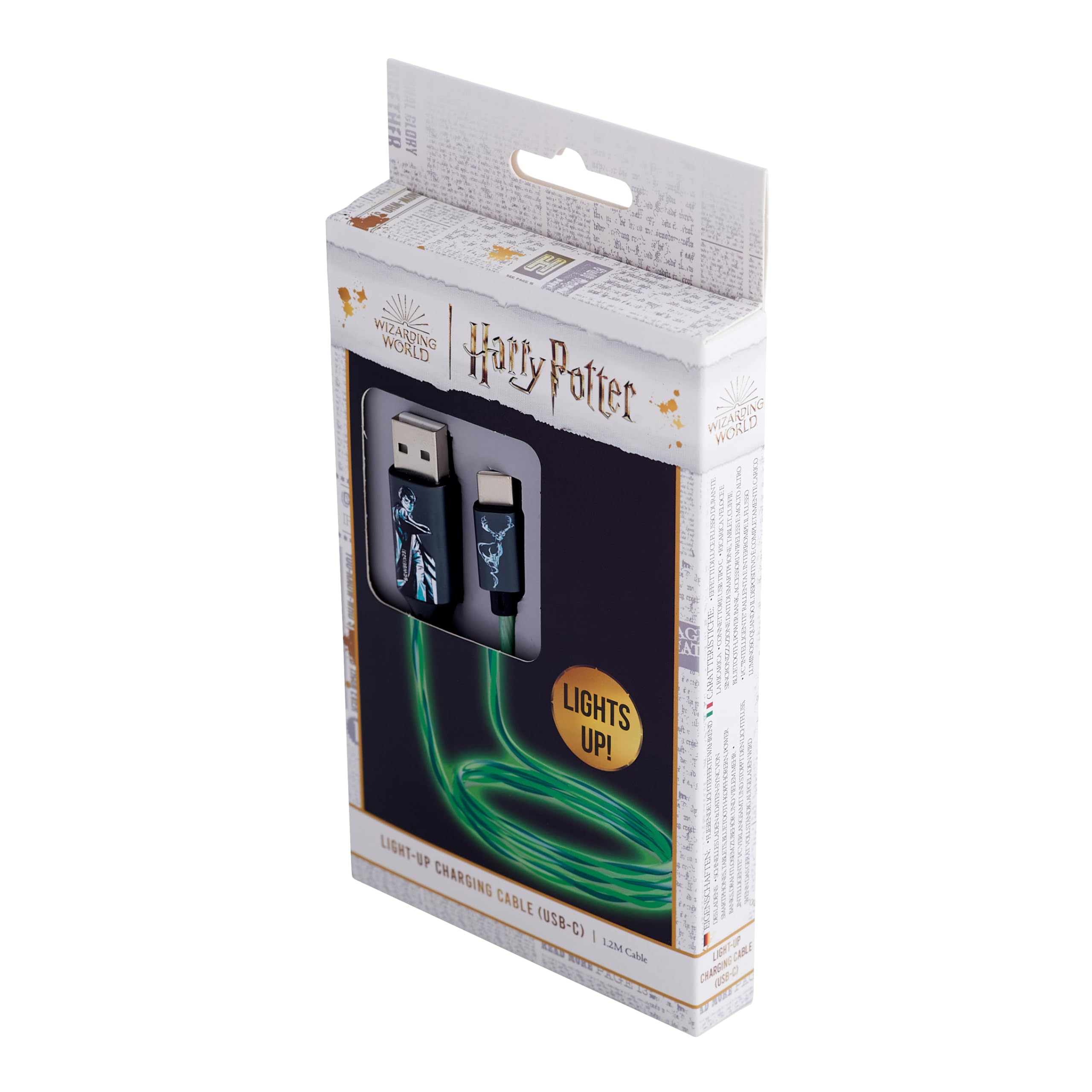 Harry Potter Light-Up cUSB Charging Cable - Patronus