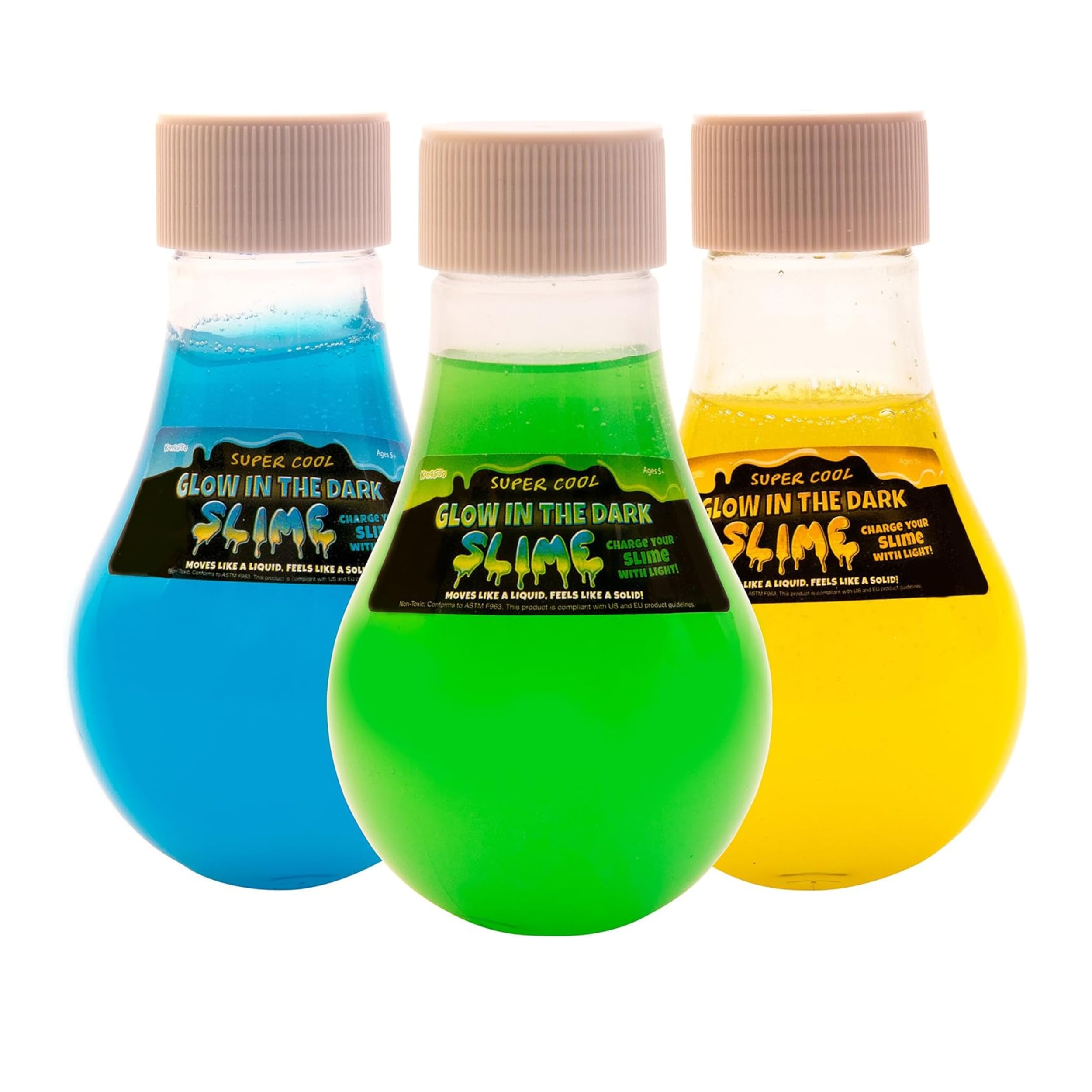 Amazon.co.jp: 暗闇で光るスライム 3個パック 明るいネオンカラー