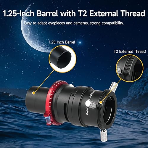 Miniatura 3 de SVBONY SV199 Correctores de dispersión atmosférica, 1.25 pulgadas ADC para observación e imágenes planetarias de la luna, accesorio de telescopio