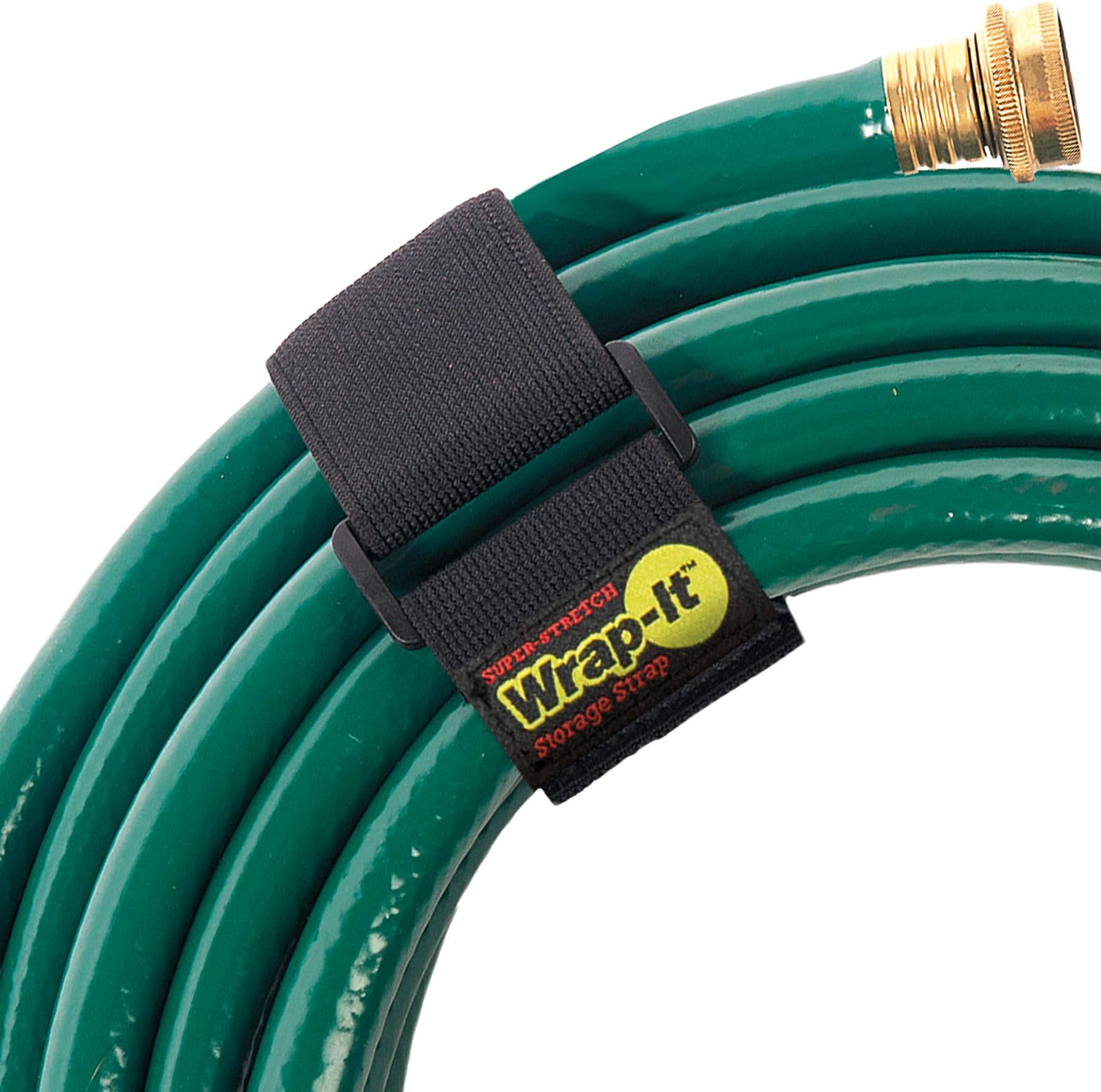 Wrap-It Storage - Super-Stretch, 18" (6 Pack) - Elastic Hook and Loop Cinch Straps - Extension Cord Organizer, Hose and Cables Straps, Cord Wrap